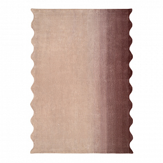 Ковер из шерсти Over Horizon цвета марсала из коллекции Trendy Ruffles, 180х230 см