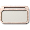 Изображение товара Шкатулка с зеркалом Basic Button, 19,8х31,8x7 см, ясень беленый/галька