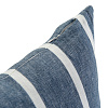 Изображение товара Чехол на подушку декоративный в полоску темно-синего цвета из коллекции Essential, 40х60 см