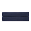 Изображение товара Простыня на резинке из сатина темно-синего цвета из коллекции Essential, 160х200х30 см