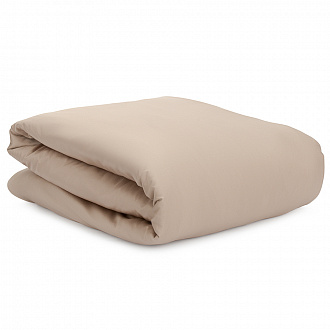 Изображение товара Комплект постельного белья из сатина светло-коричневого цвета из коллекции Essential, 150х200 см