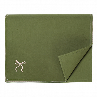 Дорожка на стол Fancy Bows оливкового цвета из коллекции Essential, 45x150 см
