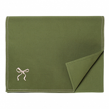 Дорожка на стол Fancy Bows оливкового цвета из коллекции Essential, 45x150 см, анонс элемента