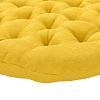 Изображение товара Подушка на стул круглая из стираного льна горчичного цвета из коллекции Essential, 40х40x4 см