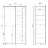 Изображение товара Шкаф Case, CS215, 121х60х221 см, дуб тобакко/светло-серый