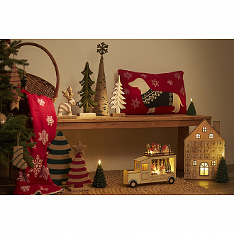 Изображение товара Декор новогодний Reindeer Dancer из джута и гофрированного картона из коллекции New Year Essential
