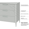 Изображение товара Комод с 3-мя ящиками Type, 51х120х85 см, светло-серый