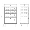 Изображение товара Комод Twin, TW020, 67х45х104 см, черный дуб/сланец