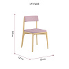 Изображение товара Набор из 2 стульев Aska, рогожка, ясень/розовый