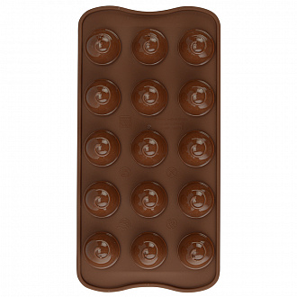 Изображение товара Форма для приготовления конфет Choco Spiral, 11x21,5 см, силиконовая