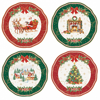 картинка Набор десертных тарелок Christmas Heritage, Ø20 см, 4 шт. от магазина Одежда+