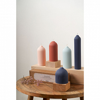 Изображение товара Свеча декоративная мятного цвета из коллекции Edge, 16,5 см