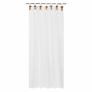 Штора из муслина с декором цвета карри из коллекции Essential, 150х290 см, анонс элемента