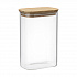 Банка для хранения прямоугольная Glass Acacia, 1,3 л