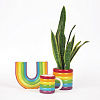Изображение товара Горшок цветочный Doiy, Rainbow, 13 см, мультиколор