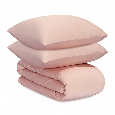 Комплект постельного белья из премиального сатина цвета пыльной розы из коллекции Essential, 200х220 см, анонс элемента
