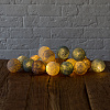 Изображение товара Гирлянда Имбирный чай, шарики, на батарейках, 20 ламп, 3 м