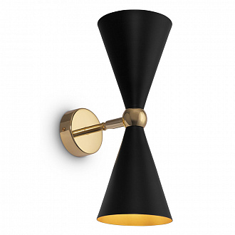Изображение товара Светильник настенный Modern, Vesper, 2 лампы, 18х32х32 см, черный с золотом