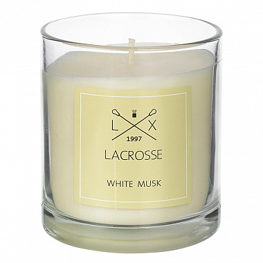 картинка Свеча ароматическая Lacrosse, White Musk (новая), 60 ч от магазина Одежда+