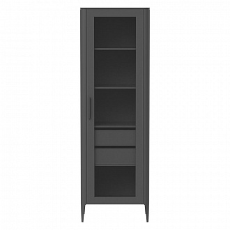 Витрина Type стеклянная, 65х45х202 см, темно-серая