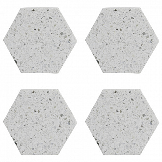 Изображение товара Набор из 4 подставок из камня Elements Hexagonal 10 см