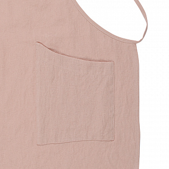 Изображение товара Фартук из умягченного льна розово-пудрового цвета из коллекции Essential, 82х70 см