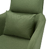 Изображение товара Кресло с подставкой для ног и подушкой Bridjet, рогожка, зеленое