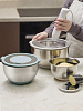Изображение товара Набор стальных мисок Balance с крышками и терками, 1,5 л/3 л/ 5 л