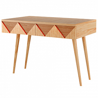 Изображение товара Консоль Woo Desk, 80х35х84 см, дуб/красная