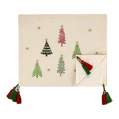 Дорожка на стол Frozen pines из коллекции New Year Essential, 45х150 см, анонс элемента
