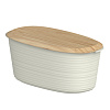 Изображение товара Хлебница с бамбуковой крышкой Tierra, 31,5х16,4х12,9 см, молочная
