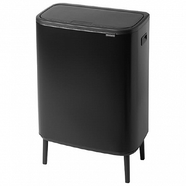 Бак для мусора Brabantia, Touch Bin Bo Hi, 60 л, черный матовый