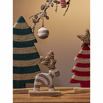 Изображение товара Декор новогодний Reindeer Dancer из джута и гофрированного картона из коллекции New Year Essential