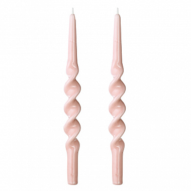 картинка Набор из двух свечей цвета пыльной розы из коллекции Essential, 35 см от магазина Одежда+