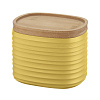 Изображение товара Банка для хранения с бамбуковой крышкой Tierra, 500 мл, желтая