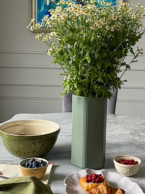 картинка Миска зеленого цвета с рельефным узором Ягоды Тайги из коллекции Russian North, 2,5 л от магазина Одежда+