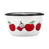 Изображение товара Пиала эмалированная Moomin Вкусные яблоки, 300 мл, белая/красная