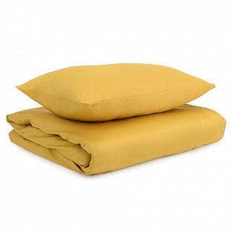 Изображение товара Комплект детского постельного белья из сатина горчичного цвета из коллекции Essential, 110х140 см