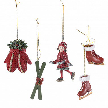 картинка Набор ёлочных украшений Heritage Holidays из коллекции New Year Essential, 5 шт. от магазина Одежда+