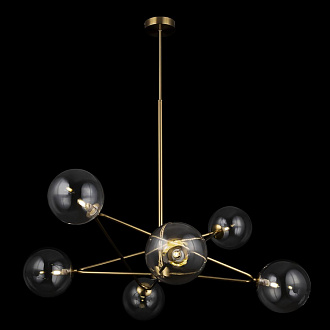Изображение товара Светильник подвесной Modern, Bumble, 6 ламп, Ø70х45 см, латунь с прозрачным плафоном