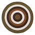 Ковер из хлопка Target коричневого цвета из коллекции Ethnic, Ø120 см