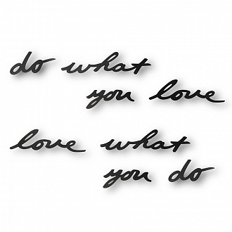 Надпись настенная декоративная Do what you love, черная