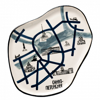 Тарелка Санкт-Петербург, 22х21 см