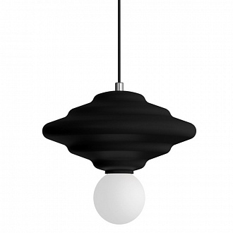 Светильник керамический подвесной Yula, Ø30х25 см, черный