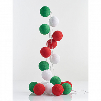 Изображение товара Гирлянда Новый год, шарики, от сети, 20 ламп, 3 м