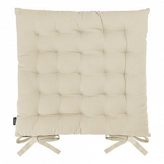 Подушка на стул из хлопка бежевого цвета из коллекции Essential, 40х40 см