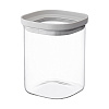 Изображение товара Банка для хранения квадратная Vacuum Glass, 1 л, светло-серая