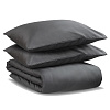 Изображение товара Комплект постельного белья из сатина темно-серого цвета из коллекции Wild, 150х200 см