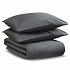 Комплект постельного белья из сатина темно-серого цвета из коллекции Wild, 200х220 см