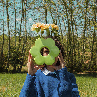 Изображение товара Ваза для цветов Daisy, 20 см, зеленая
